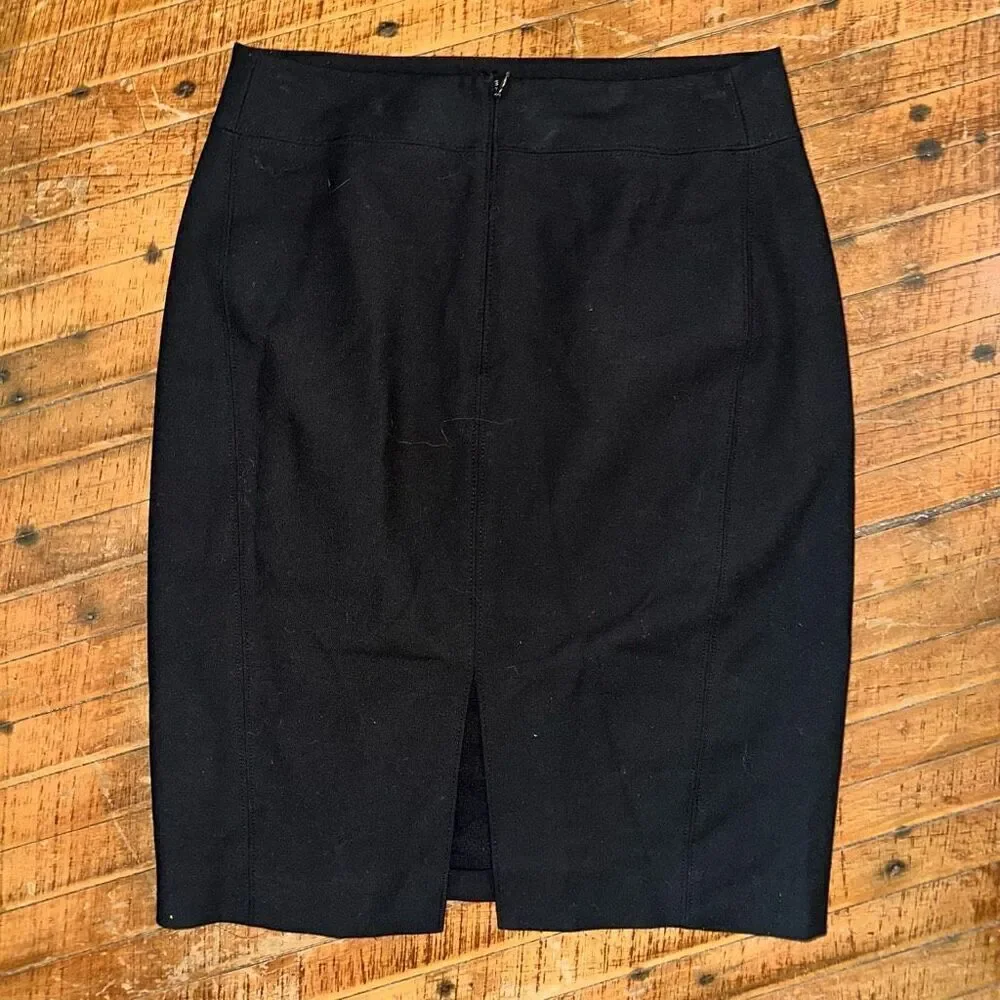Loft business casual black Parisian 4 minimalist pencil skirt